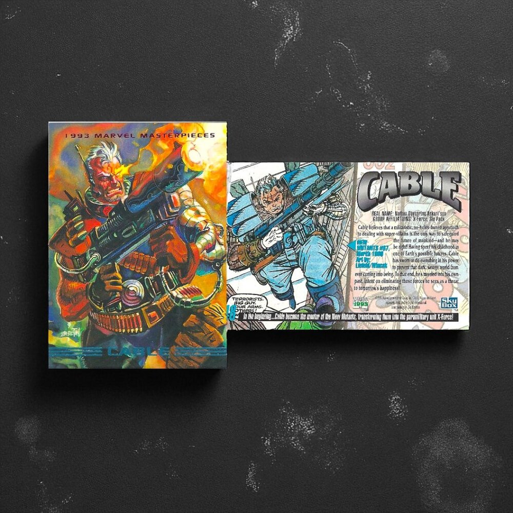 1993 Marvel Masterpieces Trading Card - Blade - Cable - Colossus - Picture 5 of 7